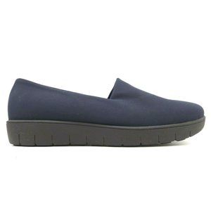 Panara Navy Blue Slip On Casual Low Wedge Loafers Shoes Women's 9